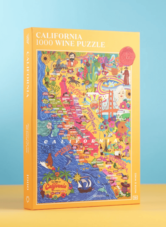 Water and Wines California Wine Puzzle | 68travel